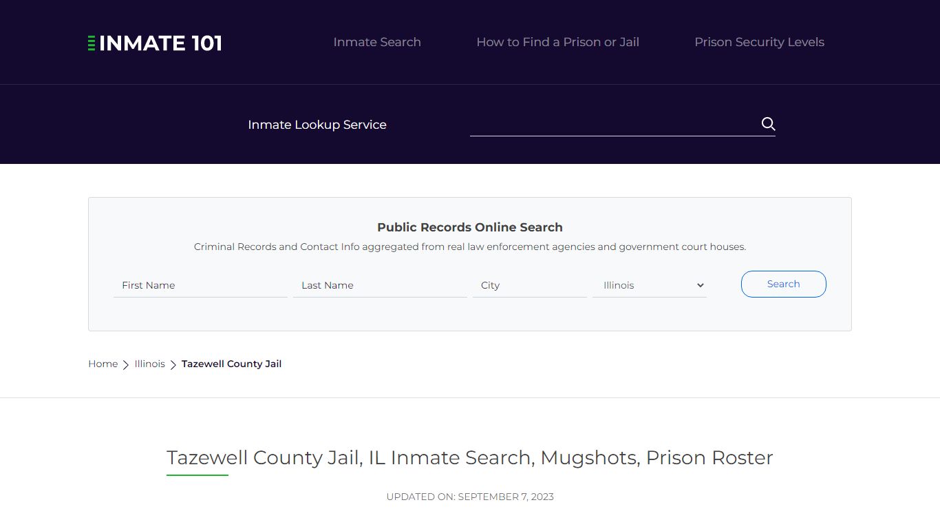 Tazewell County Jail, IL Inmate Search, Mugshots, Prison Roster